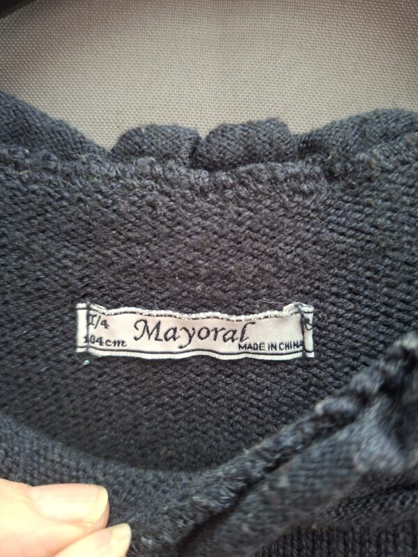 20260409_184126 Mayoral gebreide jurk met hondenmotief