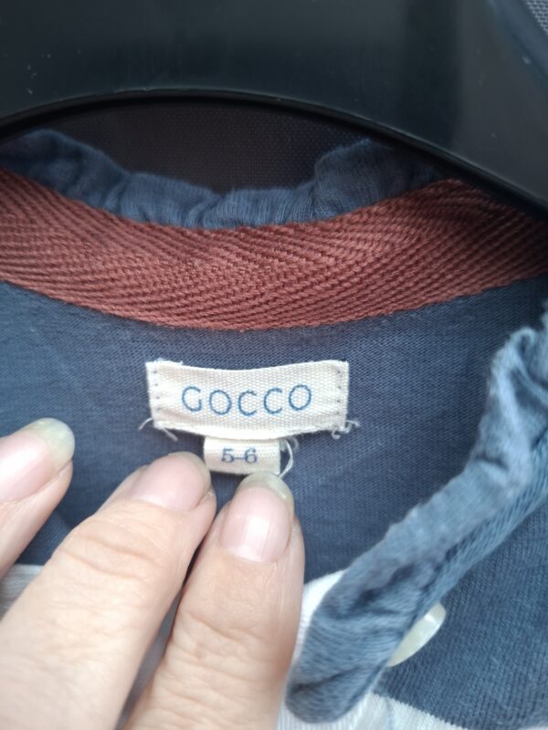 Gocco meisjesjurk rugby stijl met borduurwerk