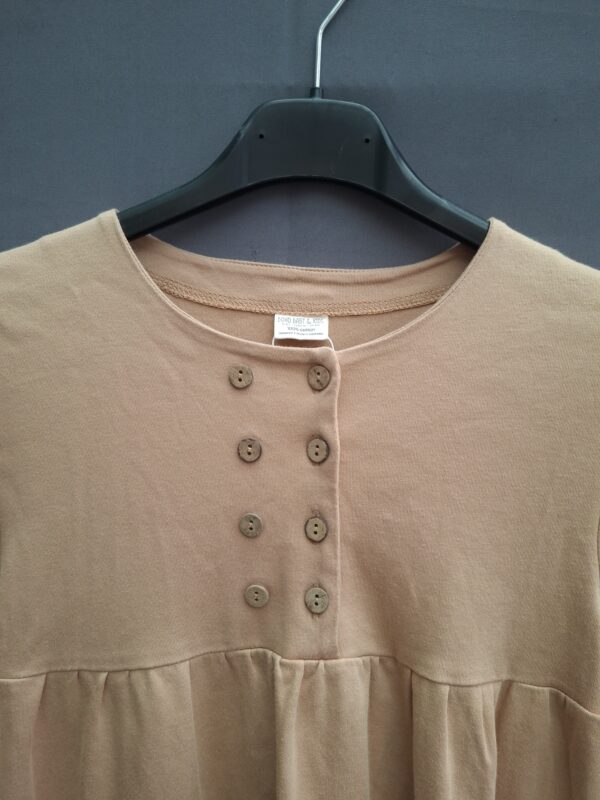 Boho Baby & Kids jurk camel met houten knopen