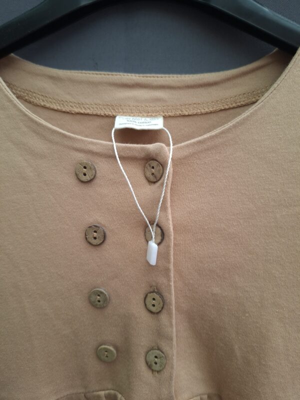 Boho Baby & Kids jurk camel met houten knopen