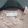 Zara blouse roze met smokwerk en ruche zoom