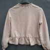 Zara blouse roze met smokwerk en ruche zoom
