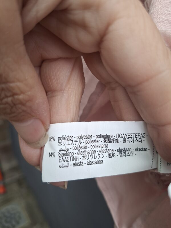 Zara blouse roze met smokwerk en ruche zoom