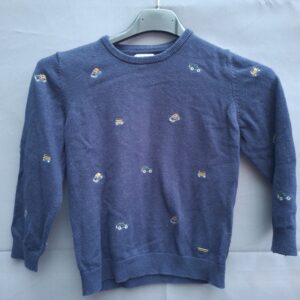 Mayoral gebreide trui donkerblauw met autoborduursels