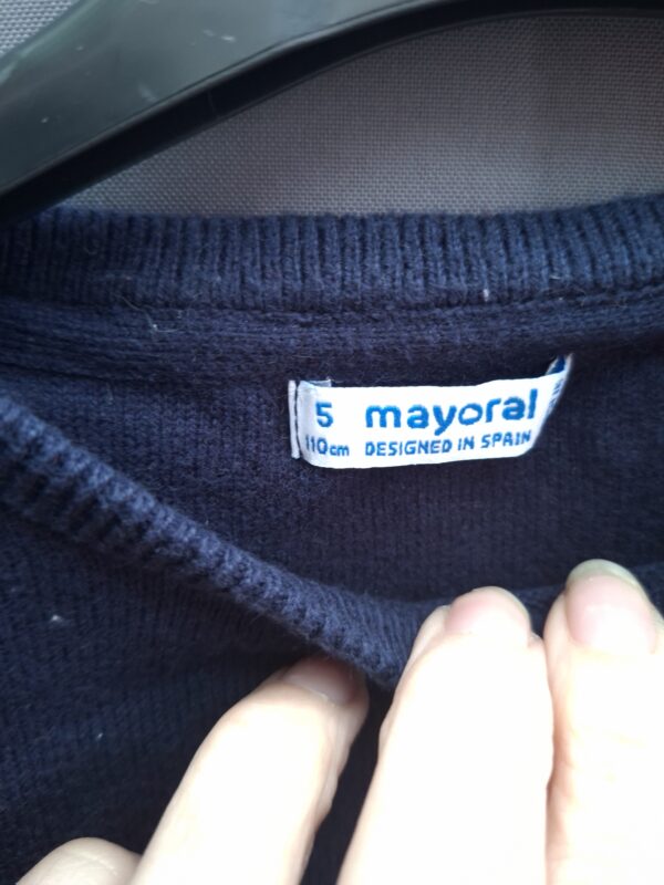 Mayoral gebreide trui donkerblauw met autoborduursels