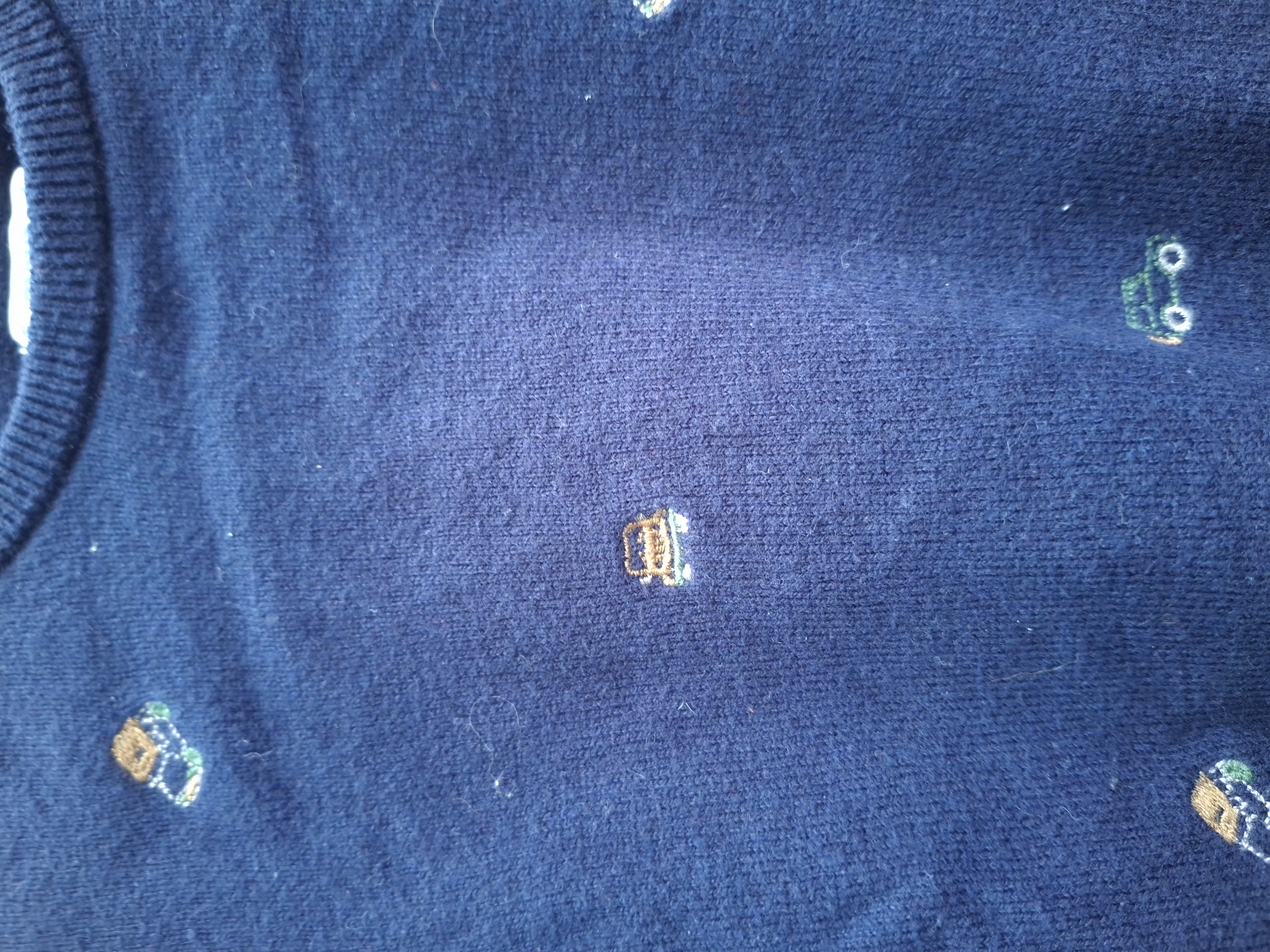 Mayoral gebreide trui donkerblauw met autoborduursels