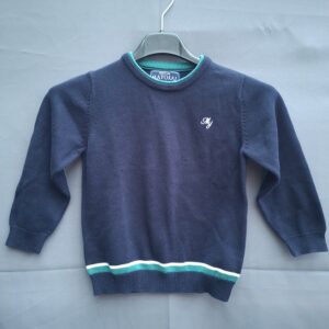 Mayoral gebreide trui donkerblauw met groene details