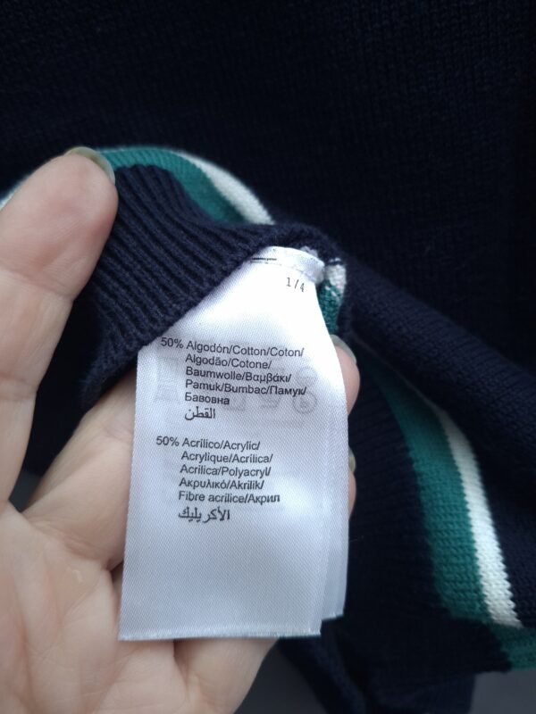 20260409_190423 Mayoral gebreide trui donkerblauw met groene details