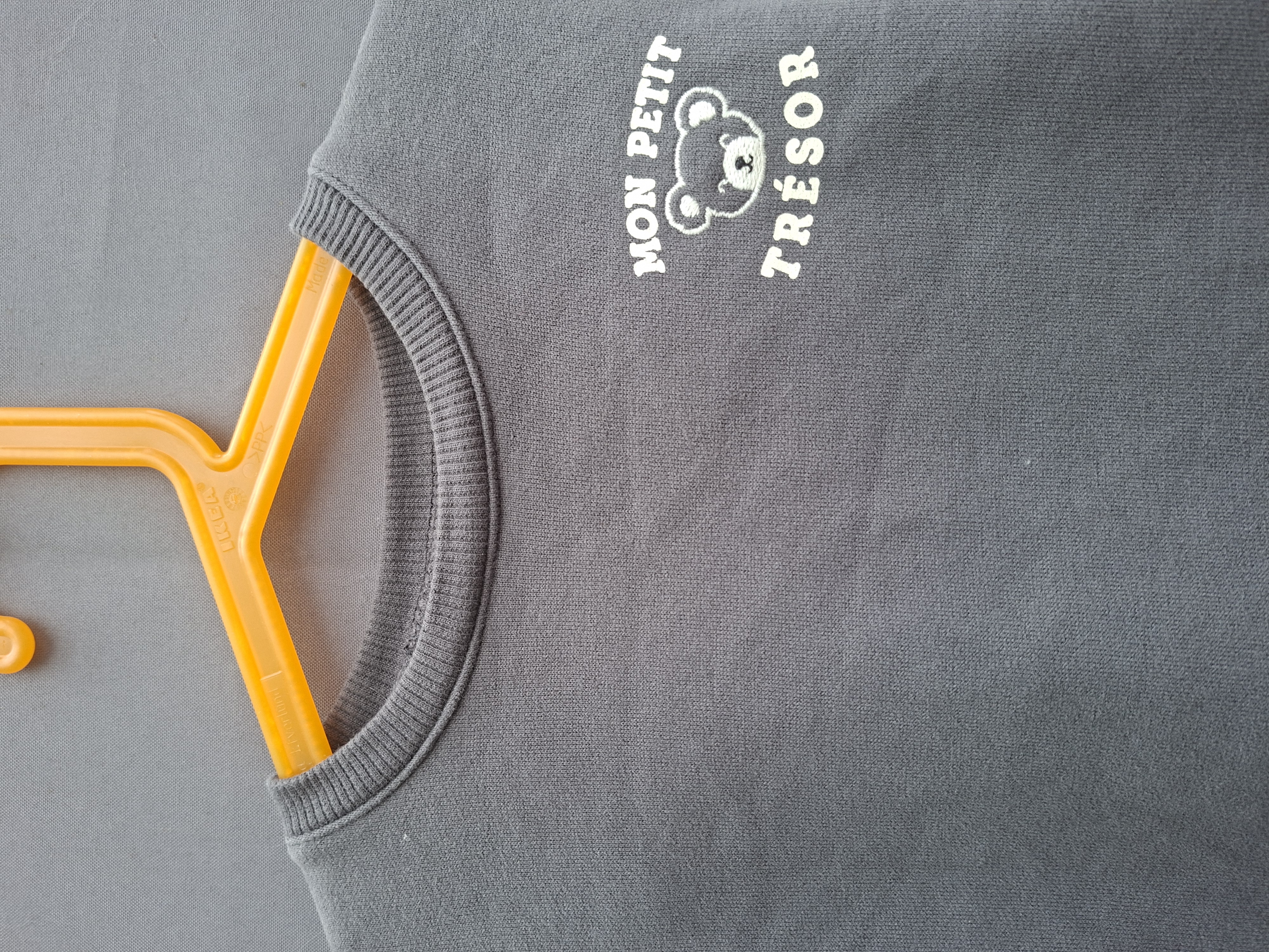 Zara sweatjurk grijs met geblokt rok