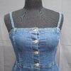 H&M Divided denim minijurk blauw met knoopsluiting