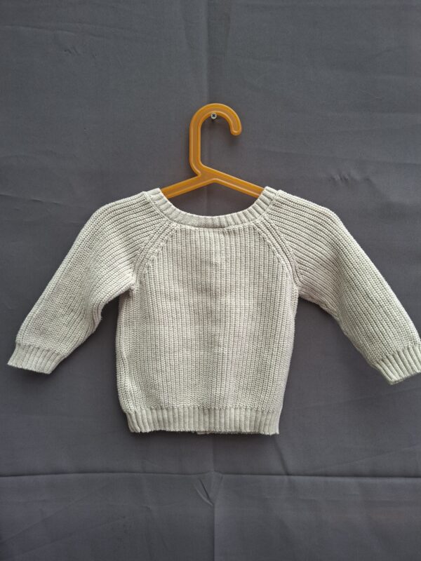 Name It gebreide cardigan lichtgrijs met houten knopen