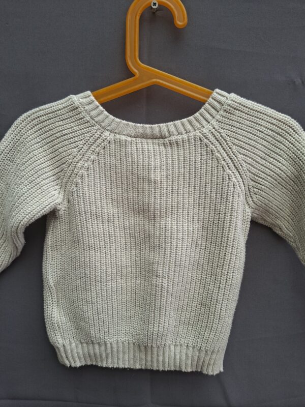 Name It gebreide cardigan lichtgrijs met houten knopen