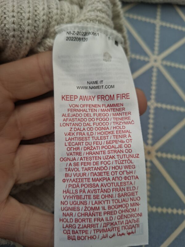 Name It gebreide cardigan lichtgrijs met houten knopen