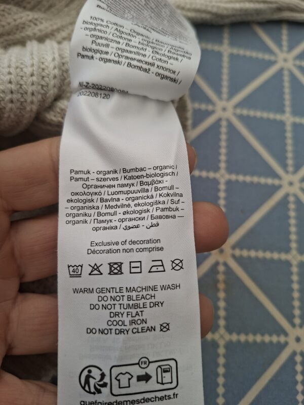 Name It gebreide cardigan lichtgrijs met houten knopen