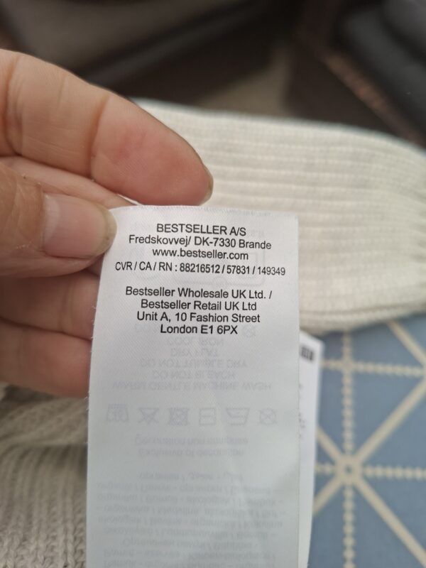 Name It gebreide cardigan lichtgrijs met houten knopen