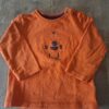 Noppies Baby longsleeve oranje met robotprint
