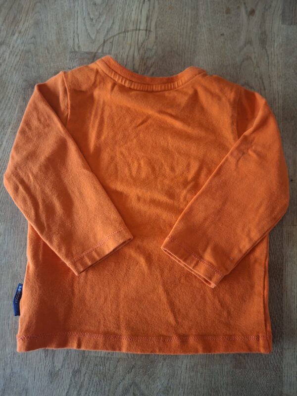 Noppies Baby longsleeve oranje met robotprint