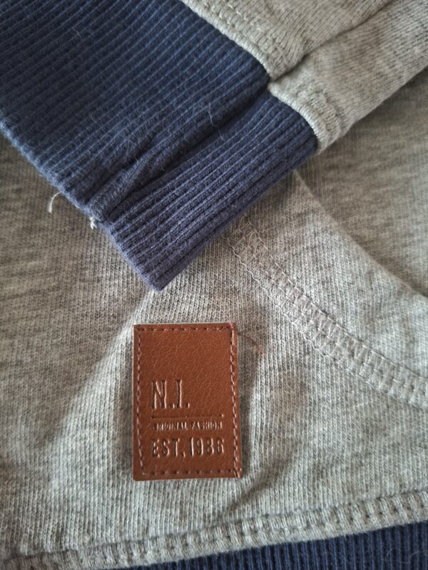 Name It vest grijs marineblauw United Campus maat 98 gebruikt