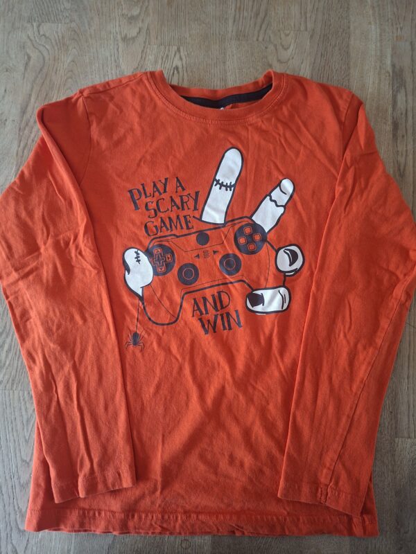 Zeeman longsleeve oranje halloween gaming maat 134/140 nette staat