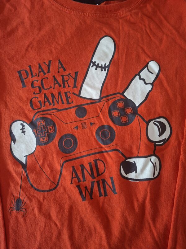 Zeeman longsleeve oranje halloween gaming maat 134/140 nette staat