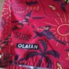Olaian (Decathlon) zwembroek rood surf print maat 110 nette staat