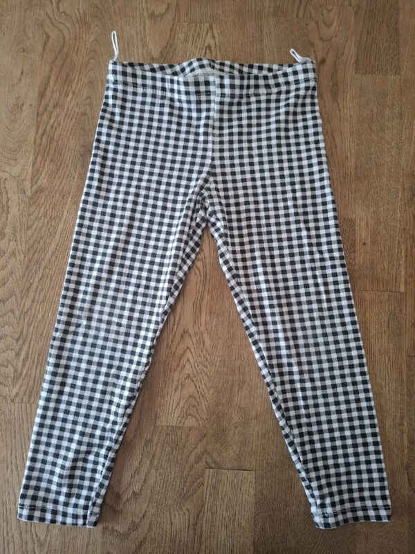 C&A legging zwart-wit geblokt maat 104 nette staat