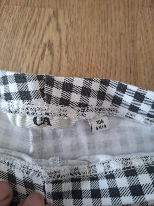 C&A legging zwart-wit geblokt maat 104 nette staat