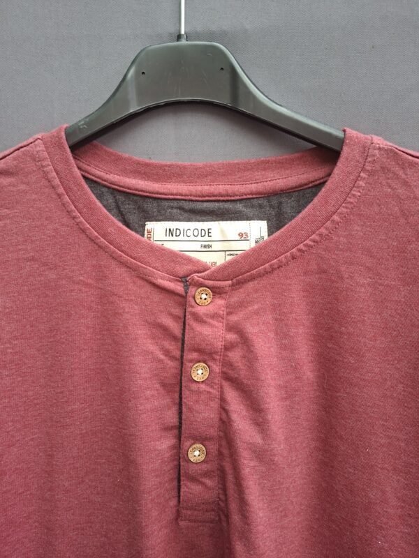 Indicode longsleeve henley bordeauxrood maat M nette staat
