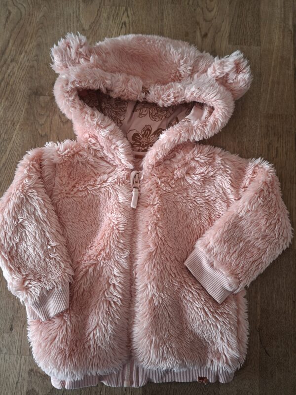 OH! Hazel teddy vest roze berenoren maat 68 nette staat