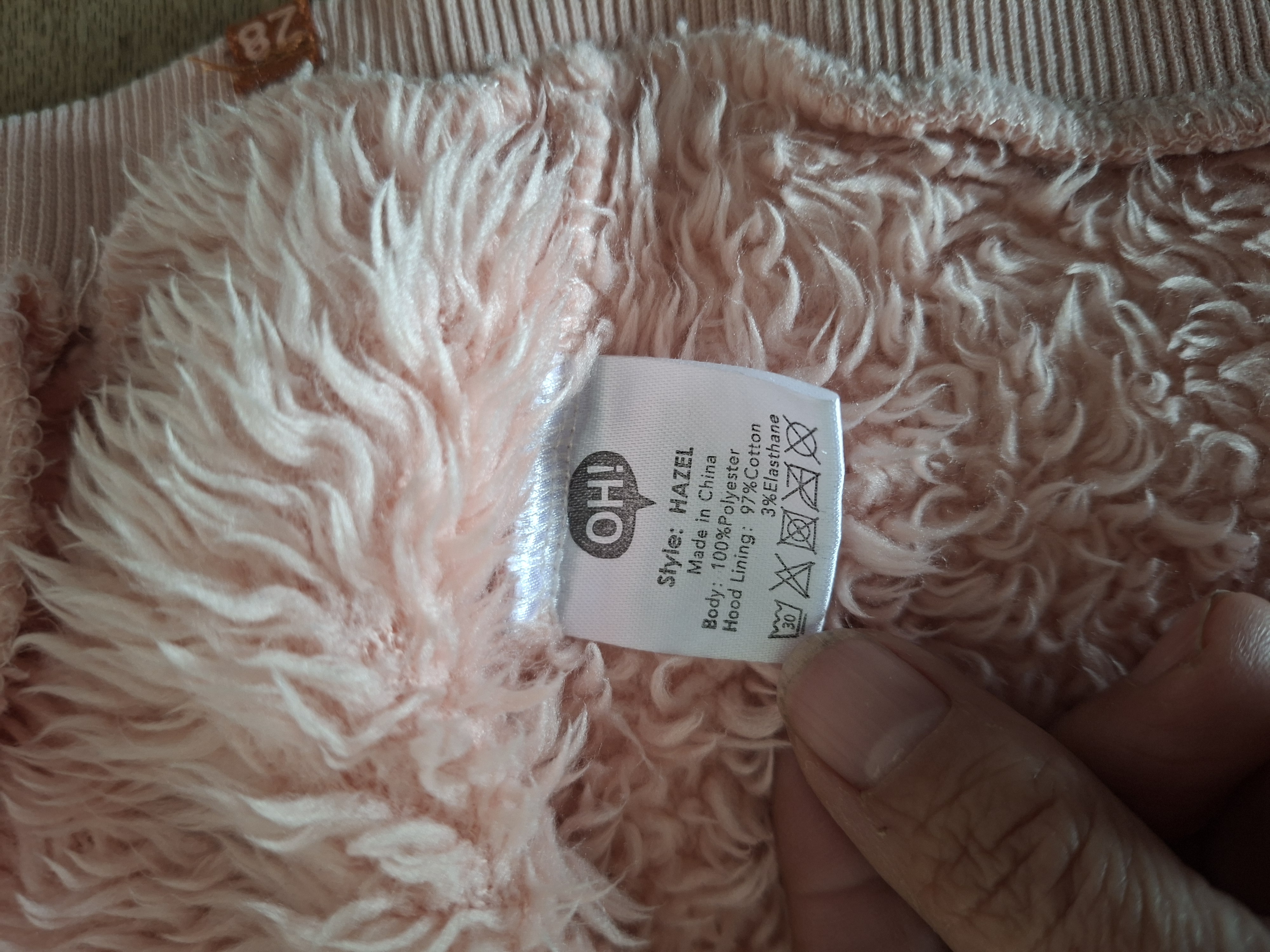 OH! Hazel teddy vest roze berenoren maat 68 nette staat