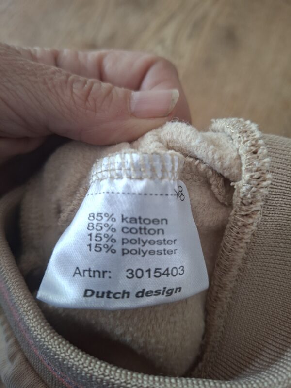 Bakkaboe baseball jasje beige "Let Love Rule" maat 80 nette staat