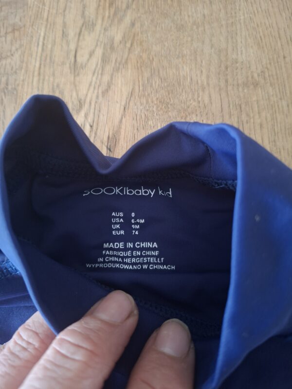 Sookibaby Kid UV zwemshirt blauw lange mouwen maat 74 nette staat