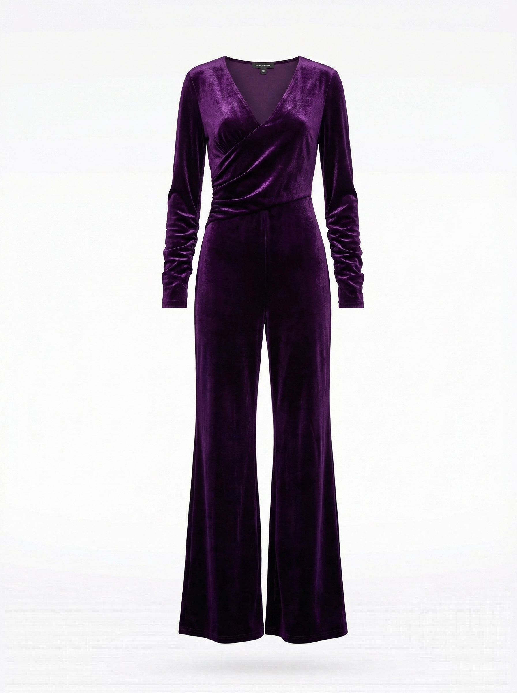 Shein Wijde Broek Satijn Aubergine Maat M (38)