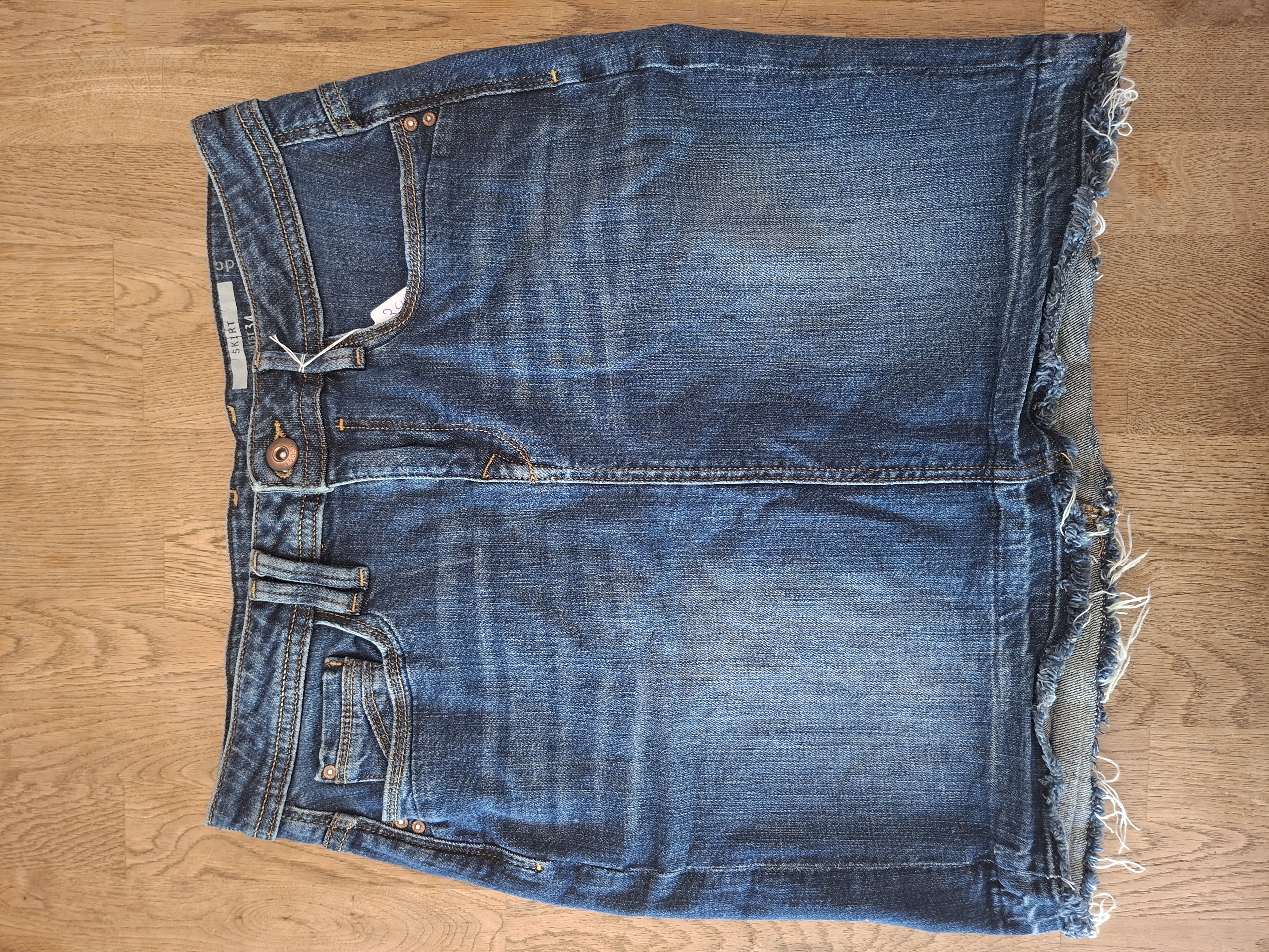EDC by Esprit denim minirok donkerblauw raw hem maat 34 nette staat