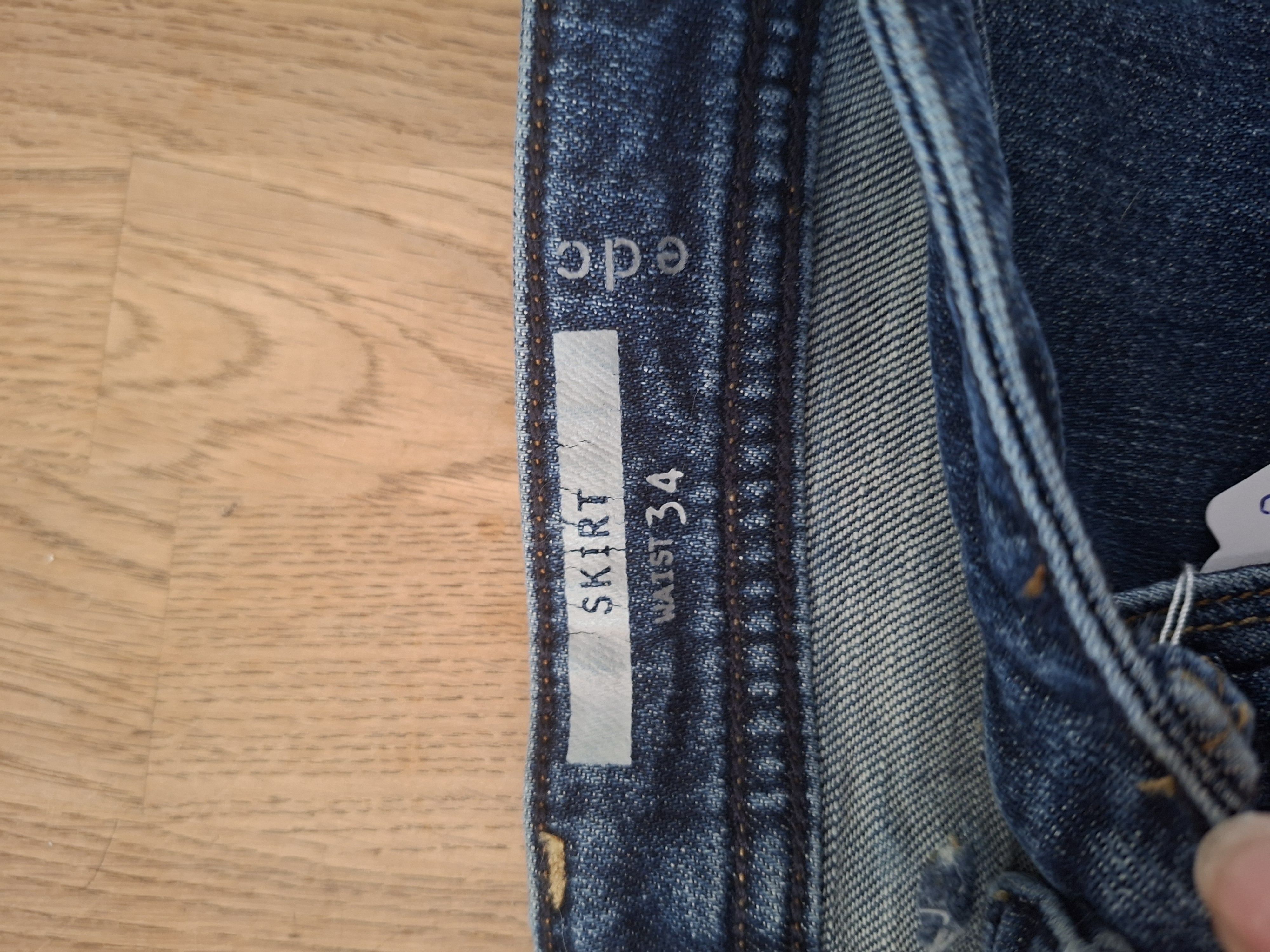 EDC by Esprit denim minirok donkerblauw raw hem maat 34 nette staat
