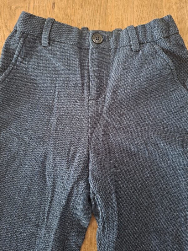 H&M chino broek blauw linnen maat 116 nette staat