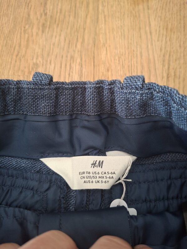 H&M chino broek blauw linnen maat 116 nette staat