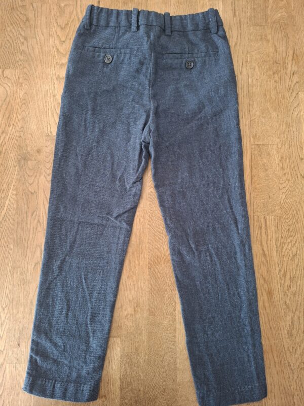 H&M chino broek blauw linnen maat 116 nette staat