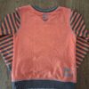 Quapi Girls sweater oranje grijs gestreept "Have Fun" pailletten maat 110/116 nette staat