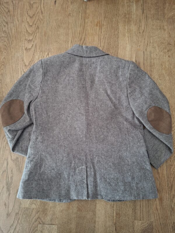 20260502_120002 H&M blazer grijs tweed met elleboogpatches maat 92 nette staat
