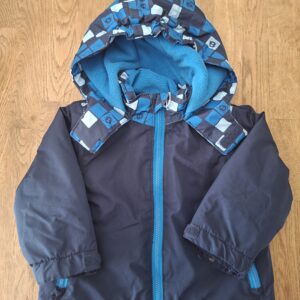 20260502_120050 Active Touch ski winterjasje marineblauw geblokt turquoise maat 74/80 nette staat