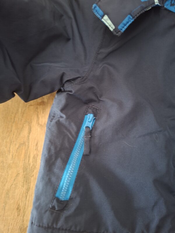 Active Touch ski winterjasje marineblauw geblokt turquoise maat 74/80 nette staat