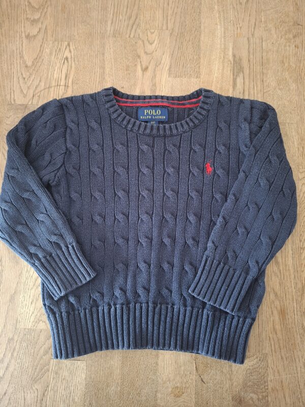 20260502_120442 Polo Ralph Lauren kabeltrui marineblauw maat 3T gebruikt