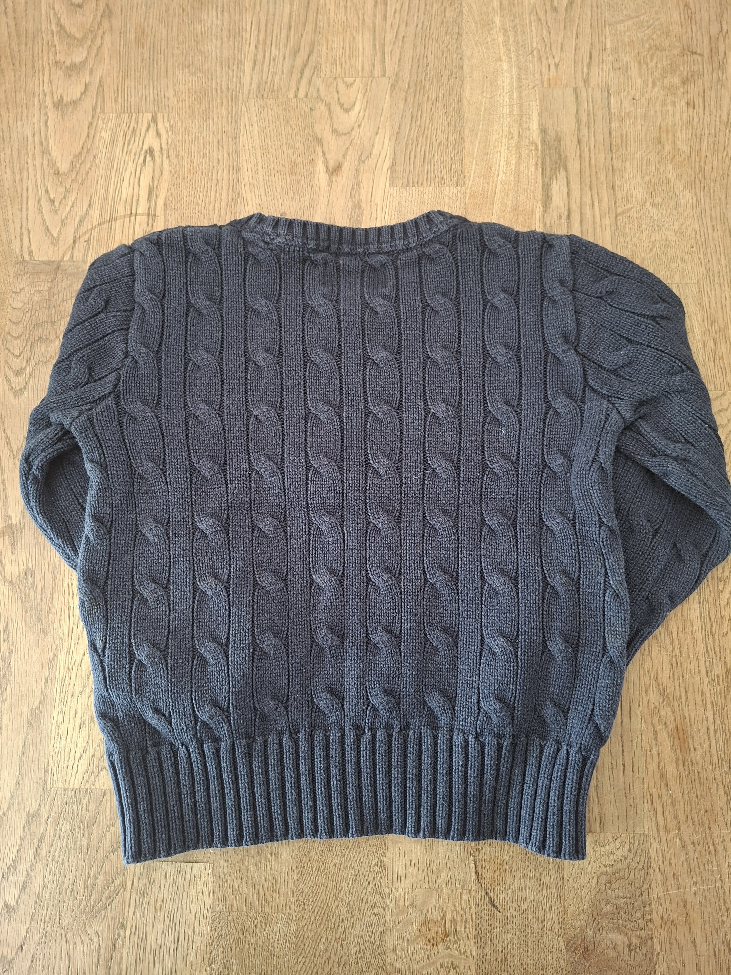 20260502_120500 Polo Ralph Lauren kabeltrui marineblauw maat 3T gebruikt