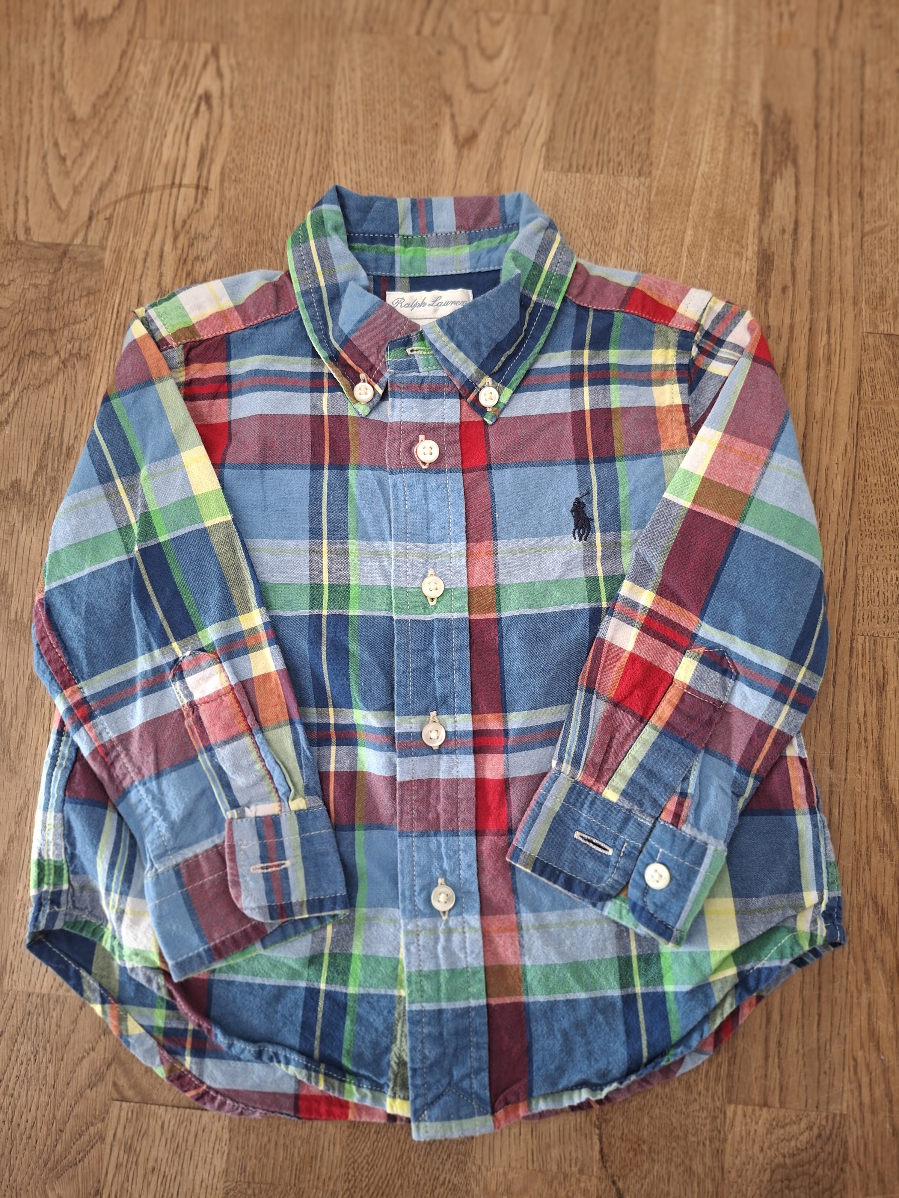 Ralph Lauren overhemd multicolor ruit maat 18M nette staat