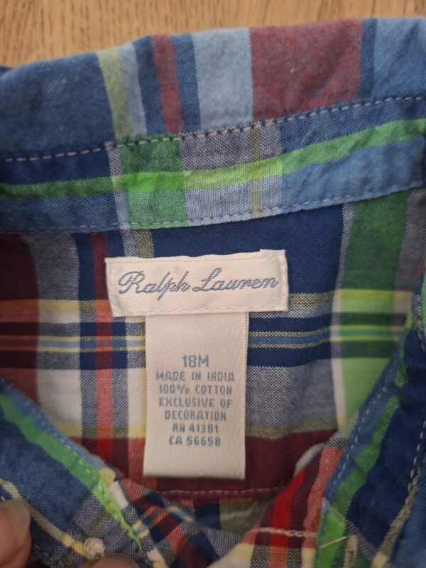 Ralph Lauren overhemd multicolor ruit maat 18M nette staat
