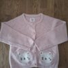 Baby C&A gebreide cardigan roze katjes zakjes maat 98 nette staat