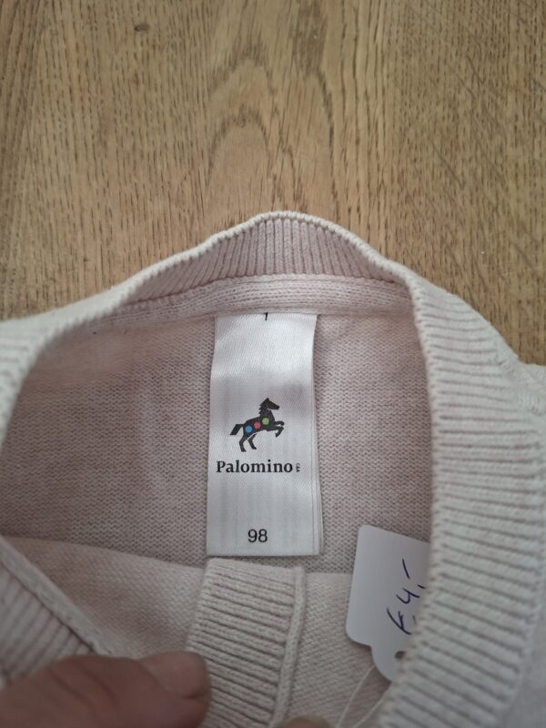 Palomino (C&A) gebreide cardigan ecru pofmouwen bloem maat 98 nette staat