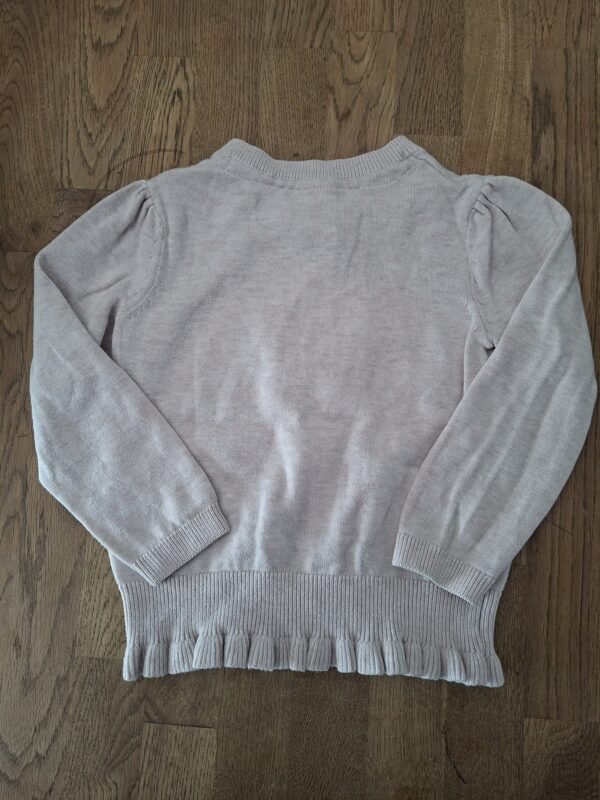 Palomino (C&A) gebreide cardigan ecru pofmouwen bloem maat 98 nette staat