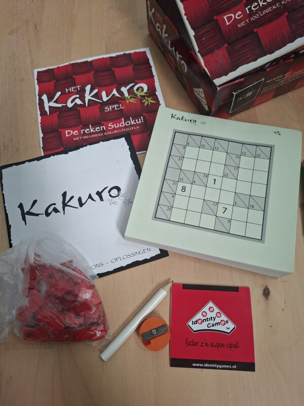 Het Kakuro Spel bordspel Identity Games compleet nette staat